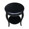International Concepts Round Cambria  End Table, 18 W, 18 L, 24 in H, Wood, Black OT46-18R-18 - alternate 2